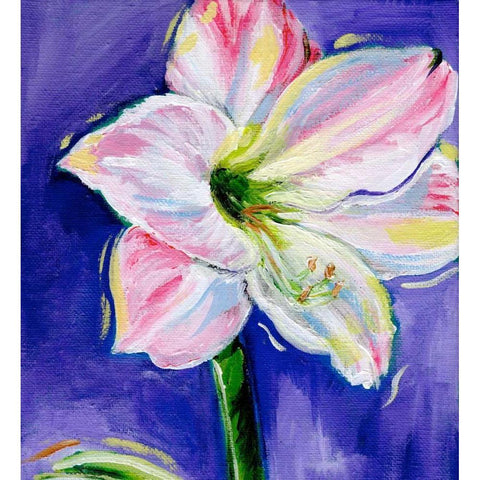 Floral White Modern Wood Framed Art Print by Seay, Anne