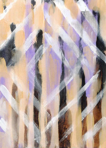 Abstract II White Modern Wood Framed Art Print with Double Matting by Seay, Anne