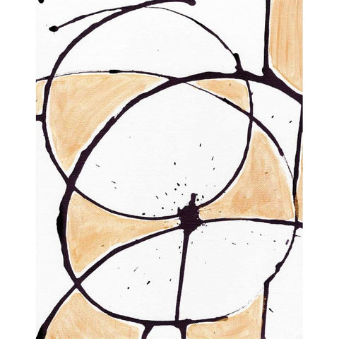 Abstract Gold  White Modern Wood Framed Art Print by Seay, Anne