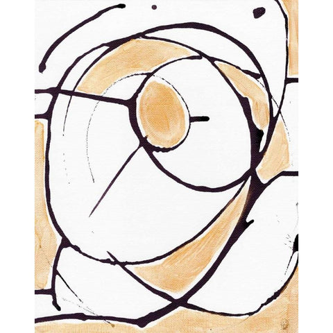 Abstract Gold II White Modern Wood Framed Art Print by Seay, Anne