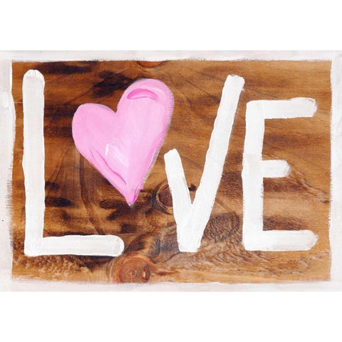 Border with Love Gold Ornate Wood Framed Art Print with Double Matting by Seay, Anne