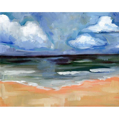 Sea Black Modern Wood Framed Art Print with Double Matting by Seay, Anne