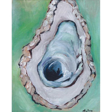 Oyster White Modern Wood Framed Art Print by Seay, Anne