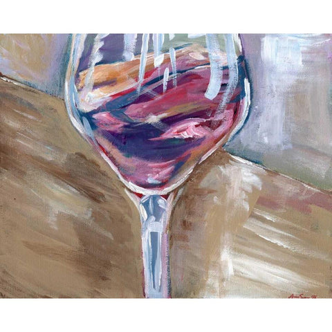 Wine Tasting White Modern Wood Framed Art Print by Seay, Anne