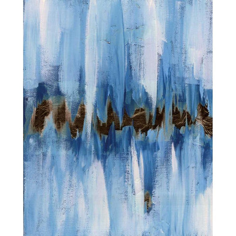 Abstract Blue I Black Modern Wood Framed Art Print by Seay, Anne
