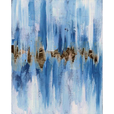 Abstract Blue II Black Modern Wood Framed Art Print by Seay, Anne