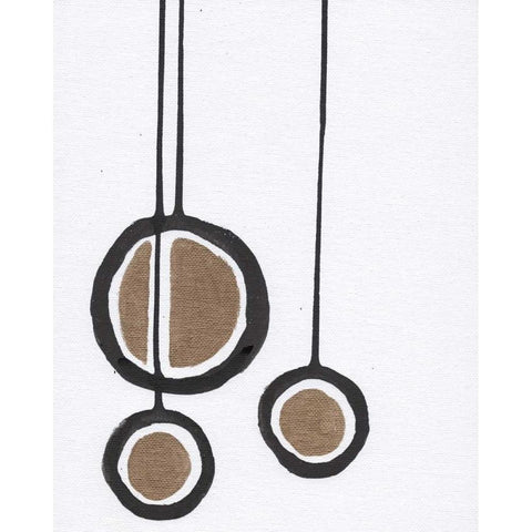 BandW w/ Gold Black Modern Wood Framed Art Print with Double Matting by Seay, Anne