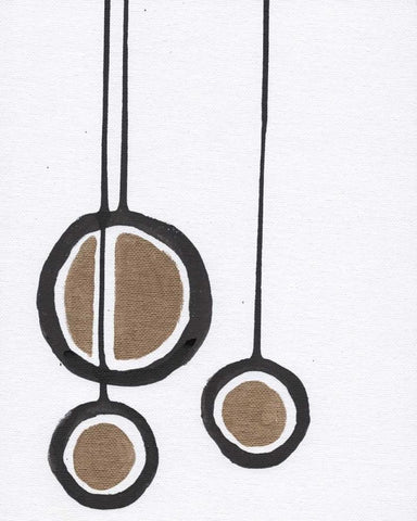 BandW w/ Gold White Modern Wood Framed Art Print with Double Matting by Seay, Anne