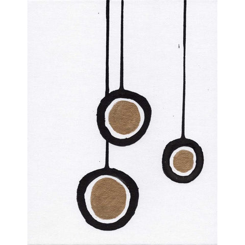 BandW w/ Gold II Black Modern Wood Framed Art Print by Seay, Anne