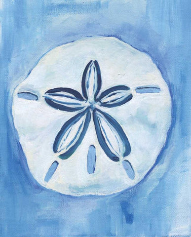 Sand Dollar Black Ornate Wood Framed Art Print with Double Matting by Seay, Anne