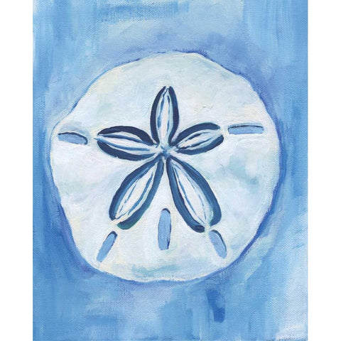 Sand Dollar Black Modern Wood Framed Art Print by Seay, Anne