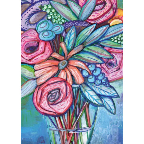 Circle the Flower Gold Ornate Wood Framed Art Print with Double Matting by Seay, Anne