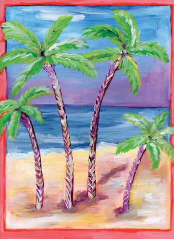 Day in Paradise White Modern Wood Framed Art Print with Double Matting by Seay, Anne