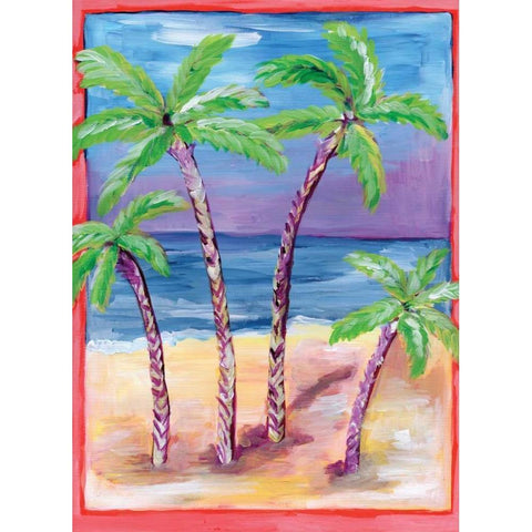 Day in Paradise White Modern Wood Framed Art Print by Seay, Anne
