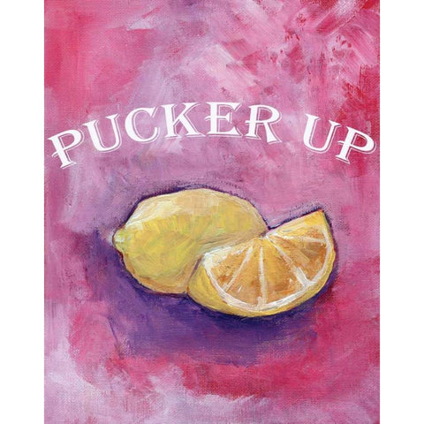 Pucker Up White Modern Wood Framed Art Print by Seay, Anne