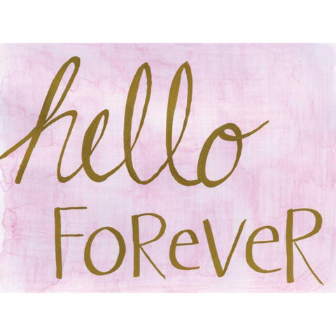Hello Forever Gold Ornate Wood Framed Art Print with Double Matting by Seay, Anne