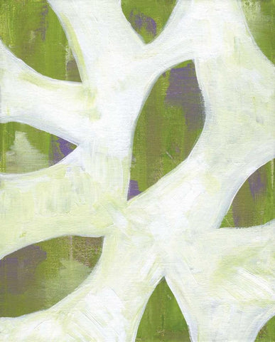 Patches II White Modern Wood Framed Art Print with Double Matting by Seay, Anne