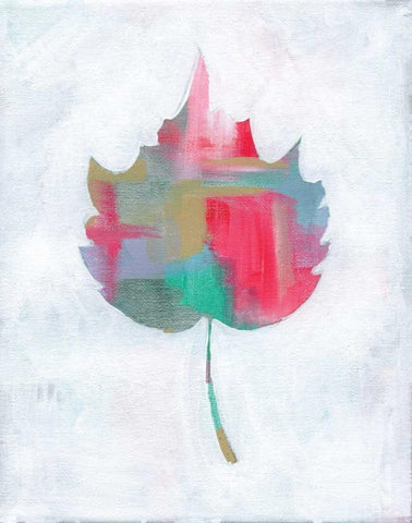 Leaf Abstract I Black Ornate Wood Framed Art Print with Double Matting by Seay, Anne