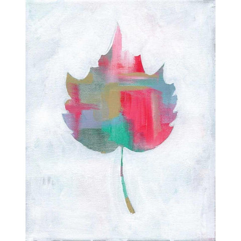 Leaf Abstract I Black Modern Wood Framed Art Print with Double Matting by Seay, Anne