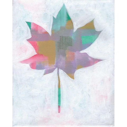 Leaf Abstract II Gold Ornate Wood Framed Art Print with Double Matting by Seay, Anne