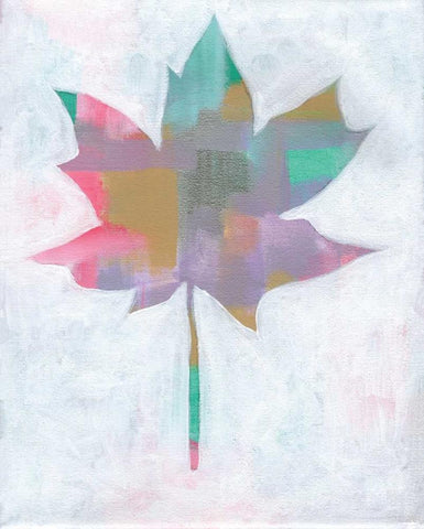 Leaf Abstract II Black Ornate Wood Framed Art Print with Double Matting by Seay, Anne