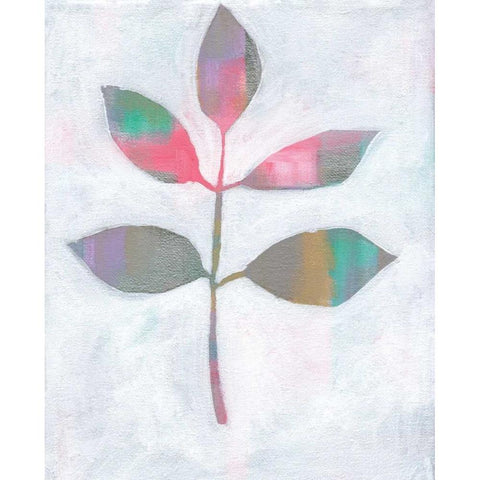 Leaf Abstract III White Modern Wood Framed Art Print by Seay, Anne