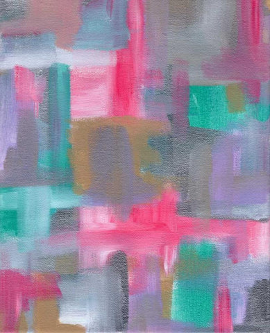 Abstract I White Modern Wood Framed Art Print with Double Matting by Seay, Anne