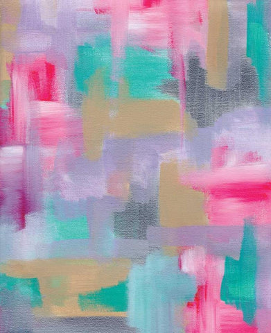 Abstract II White Modern Wood Framed Art Print with Double Matting by Seay, Anne