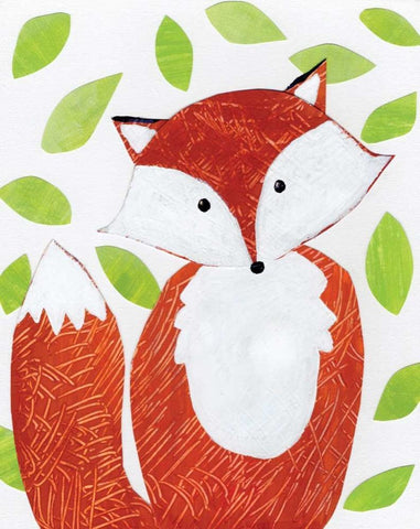 Critter Collage I White Modern Wood Framed Art Print with Double Matting by Seay, Anne