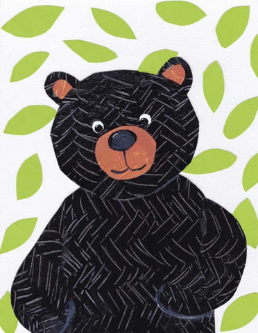 Critter Collage III Black Ornate Wood Framed Art Print with Double Matting by Seay, Anne