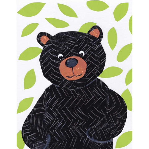 Critter Collage III Black Modern Wood Framed Art Print by Seay, Anne