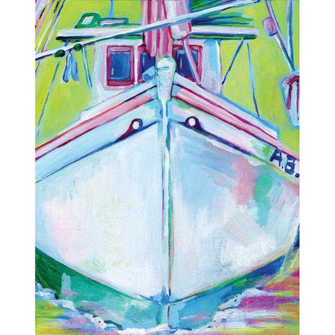 Sunset Boat I Gold Ornate Wood Framed Art Print with Double Matting by Seay, Anne