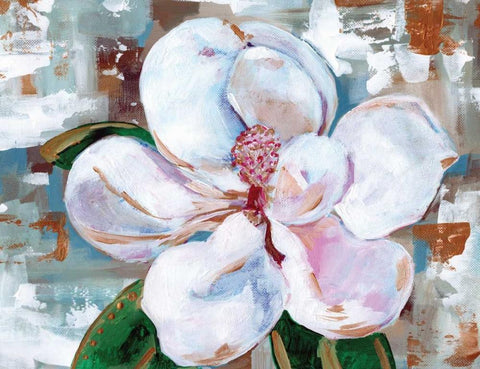 Magnolia Black Ornate Wood Framed Art Print with Double Matting by Seay, Anne