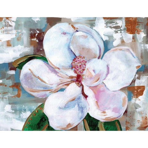 Magnolia White Modern Wood Framed Art Print by Seay, Anne