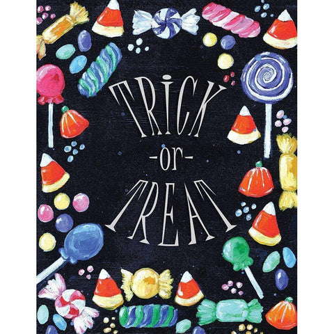 Trick or Treat Gold Ornate Wood Framed Art Print with Double Matting by Seay, Anne