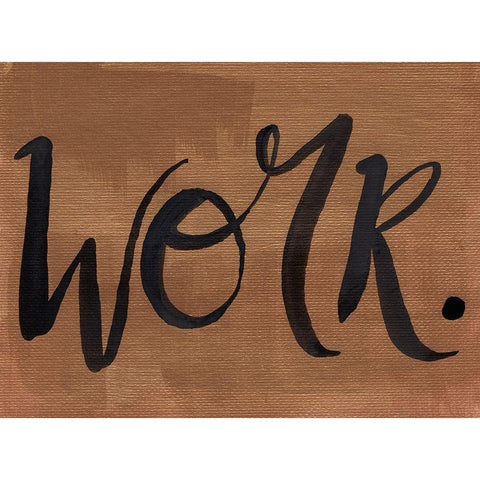 Work Black Modern Wood Framed Art Print with Double Matting by Seay, Anne