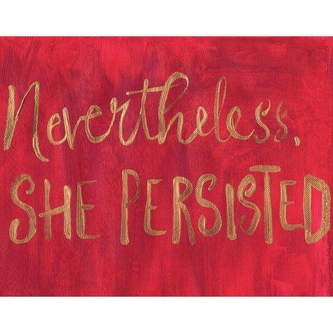Nevertheless Gold Ornate Wood Framed Art Print with Double Matting by Seay, Anne