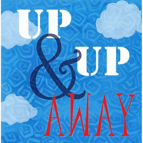Up, Up and Away White Modern Wood Framed Art Print by Seay, Anne