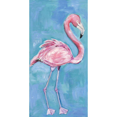 Pink Flaming II White Modern Wood Framed Art Print by Seay, Anne