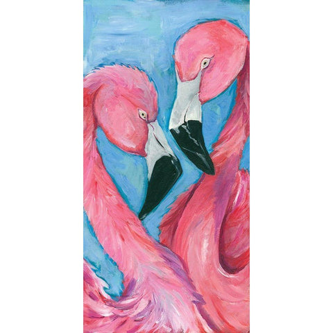 Pink Flaming III Black Modern Wood Framed Art Print by Seay, Anne