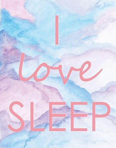 I Love Sleep Black Ornate Wood Framed Art Print with Double Matting by Seay, Anne