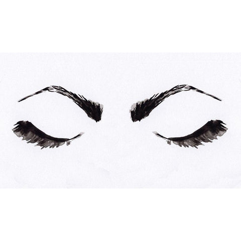 Eyelashes Black Modern Wood Framed Art Print by Seay, Anne
