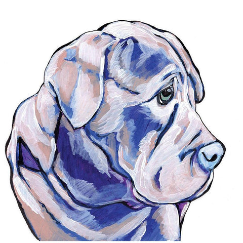 Terrier White Modern Wood Framed Art Print by Seay, Anne