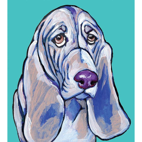 Hound II Black Modern Wood Framed Art Print with Double Matting by Seay, Anne