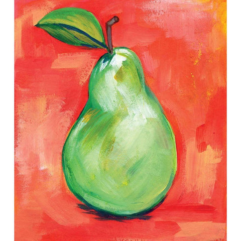 Pear Gold Ornate Wood Framed Art Print with Double Matting by Seay, Anne