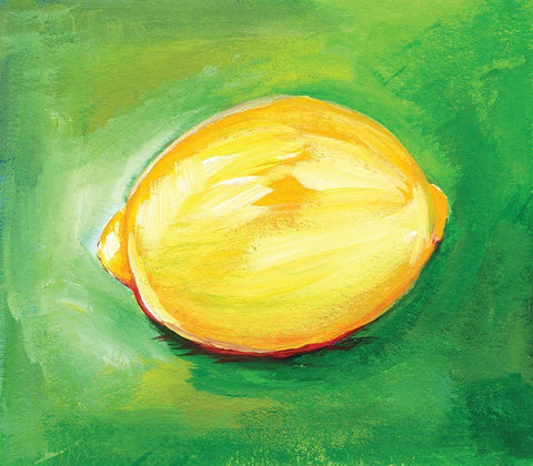 Lemon White Modern Wood Framed Art Print with Double Matting by Seay, Anne