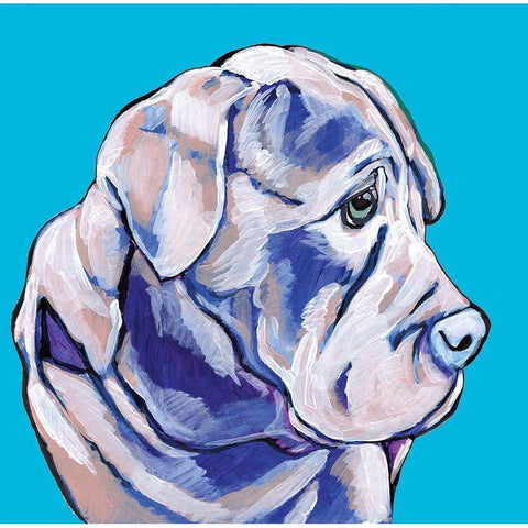 Terrier II White Modern Wood Framed Art Print by Seay, Anne