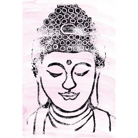 Buddha II White Modern Wood Framed Art Print by Seay, Anne