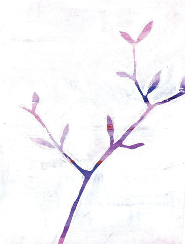 Leaf Trio Black Ornate Wood Framed Art Print with Double Matting by Seay, Anne