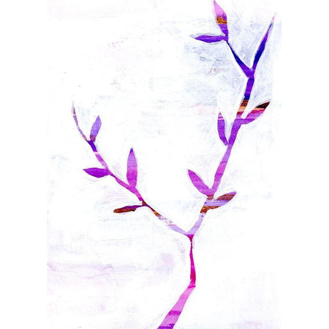 Leaf Trio II White Modern Wood Framed Art Print by Seay, Anne